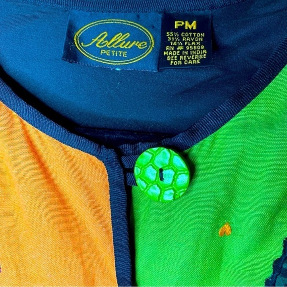 Vintage Patchwork Jacket Petite Medium Colorful B… - image 3